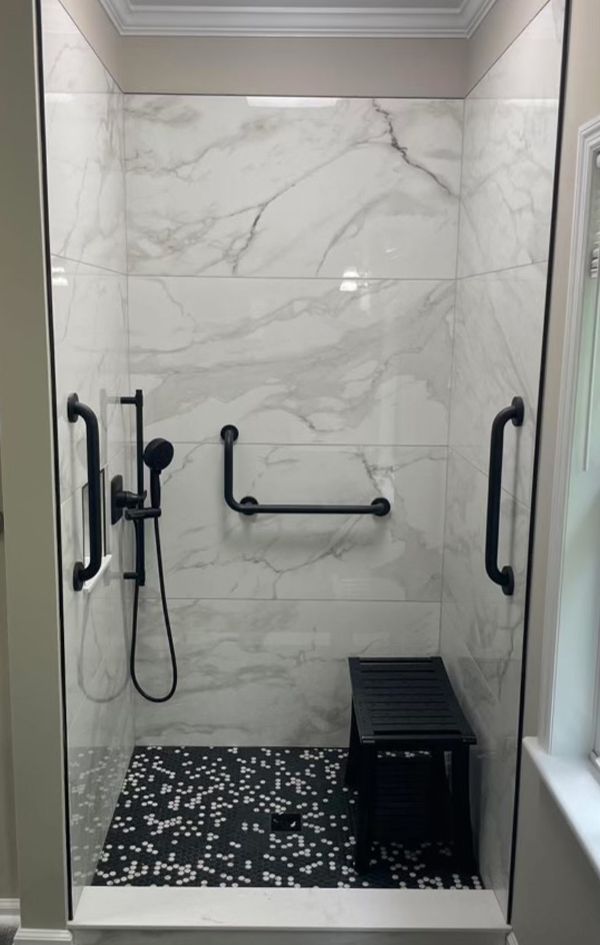 Custom walk-in shower renovation in Forsyth, GA bathroom