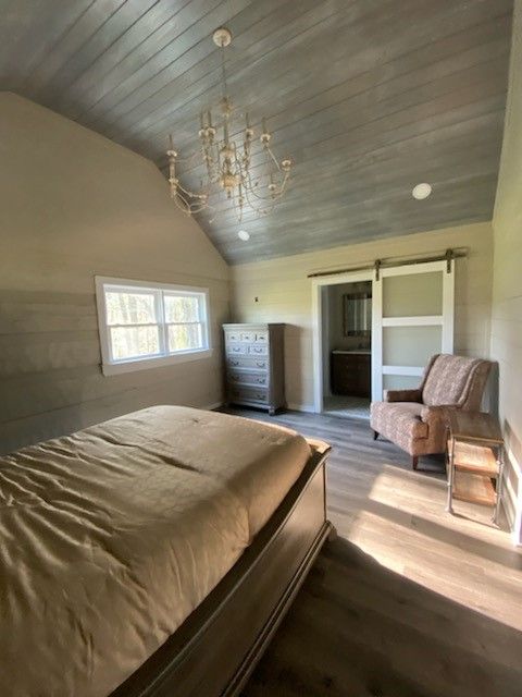 Bedroom renovation with custom woodwork