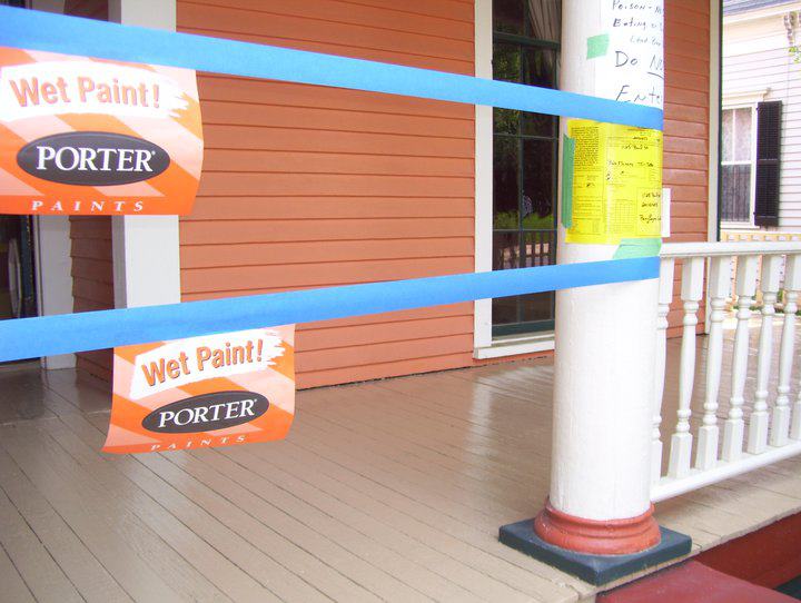 Freshly painted deck restoration project in Middle Georgia