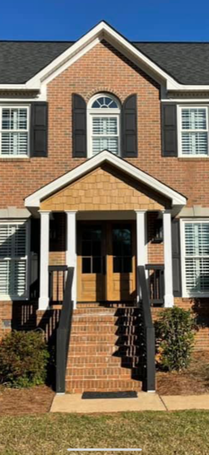 New front porch railing installation
