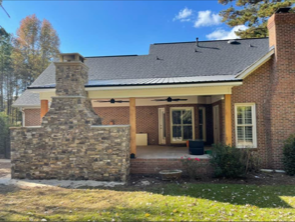 Outdoor fire pit area
