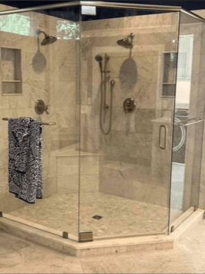 Tiled shower renovation